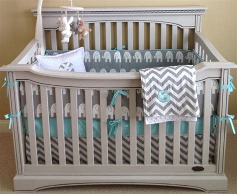 grey crib blanket